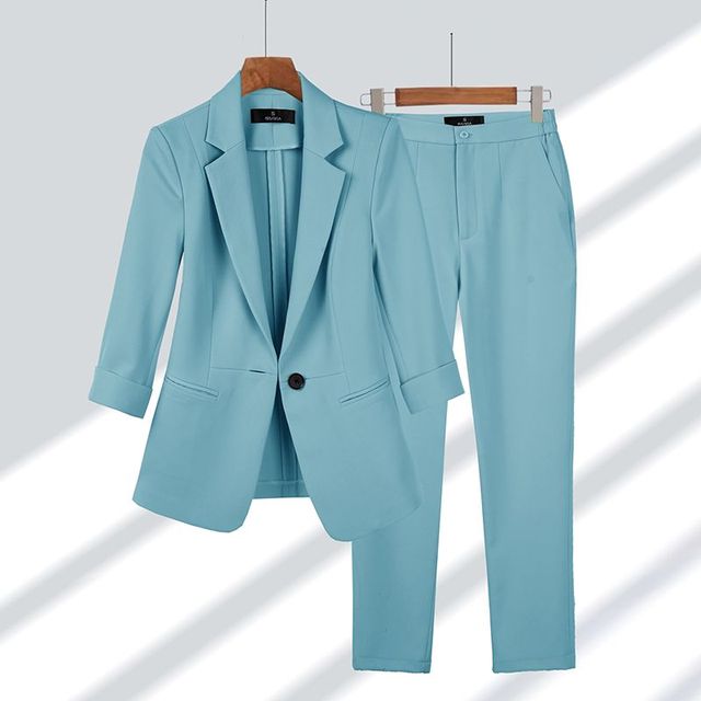 Evy™ |  Two-Piece Blazer and Pant Set