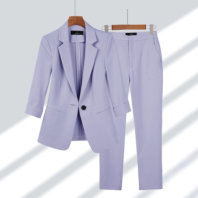 Evy™ |  Two-Piece Blazer and Pant Set