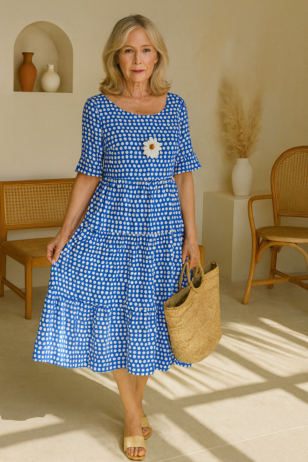 Julia™ | Sable Short-Sleeve Midi Dress