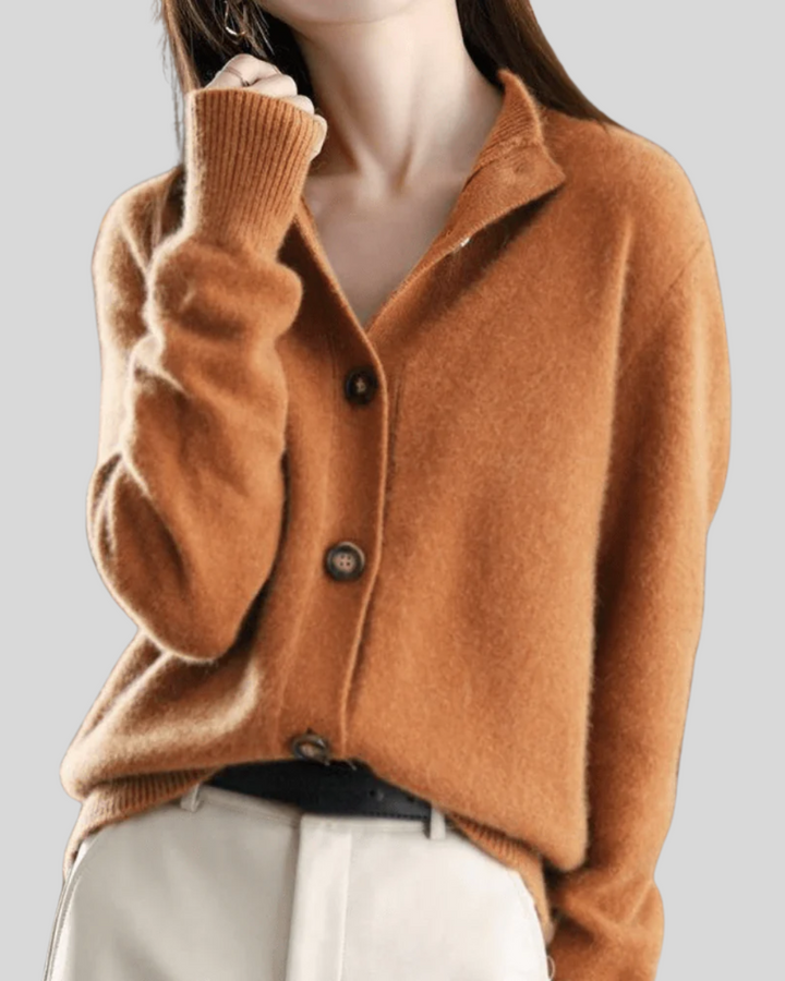 Sandra™ | Retro-Style Cashmere Cardigan