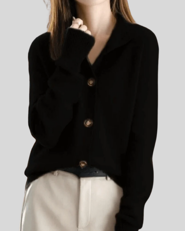Sandra™ | Retro-Style Cashmere Cardigan