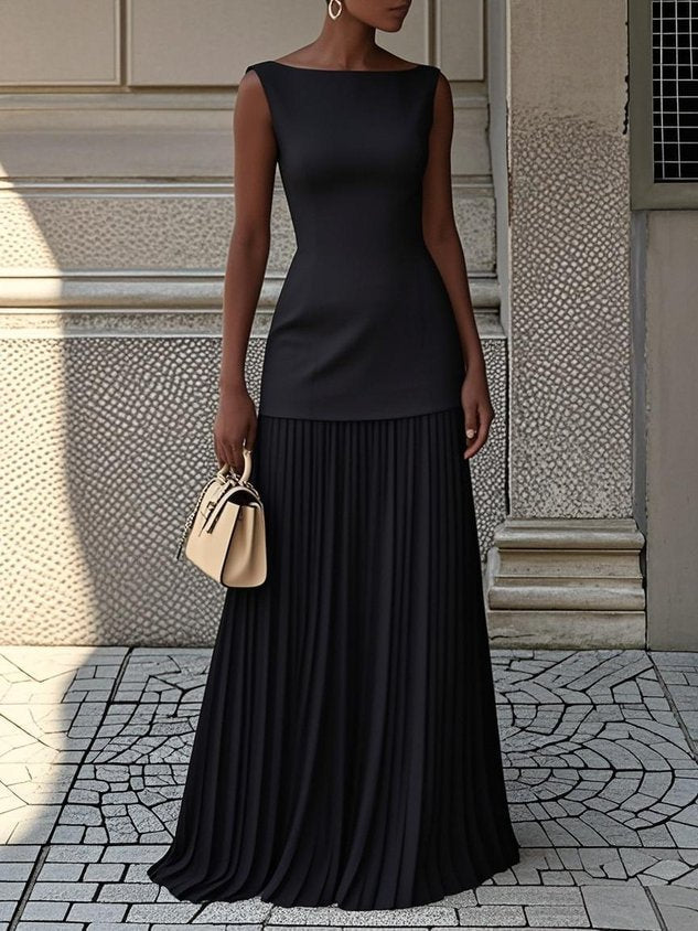 Selma | Pleated Maxi Dress
