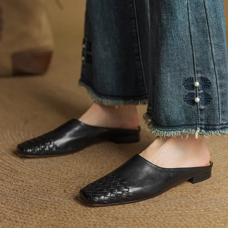 Velmirae | Woven Slip-On Slides for Comfortable Everyday Walking