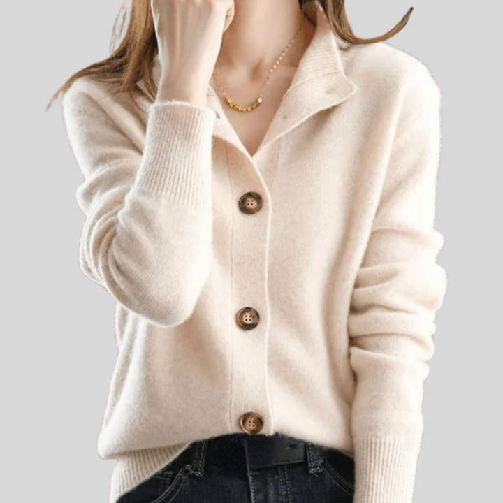 Sandra™ | Retro-Style Cashmere Cardigan