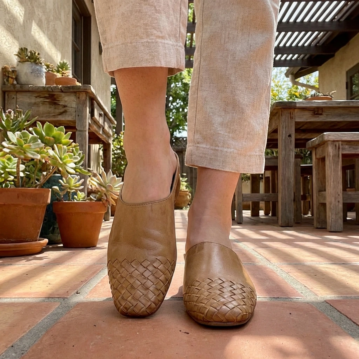 Velmirae | Woven Slip-On Slides for Comfortable Everyday Walking