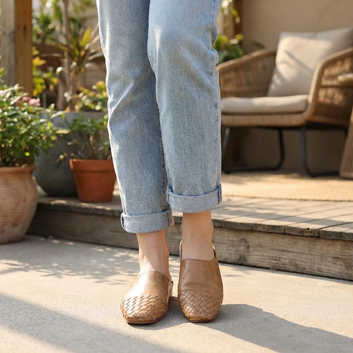 Velmirae | Woven Slip-On Slides for Comfortable Everyday Walking