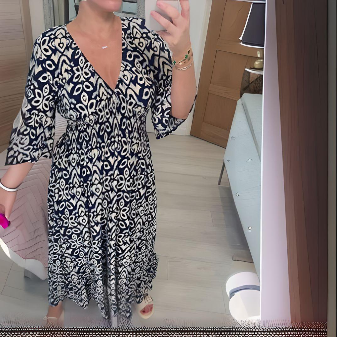 Liana - Boho Printed Dress