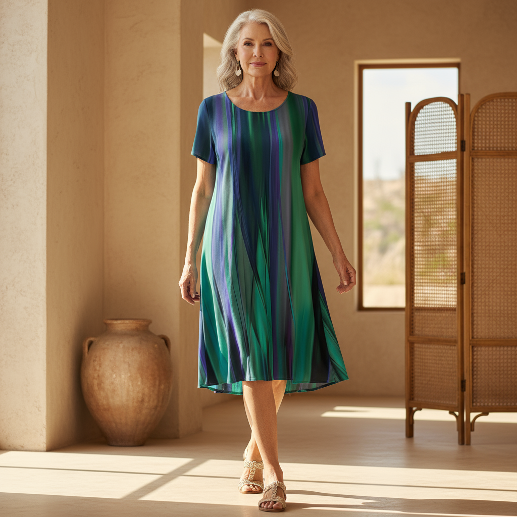 Gina -  Boho Casual Gradient Dress